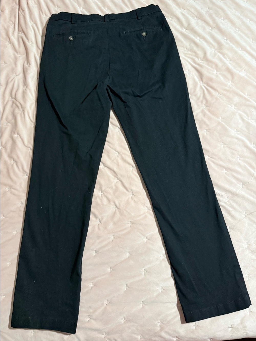 George Men’s Black Flat Front Dress Pants | 34x32 | Classic Business Casual - Picture 3 of 5